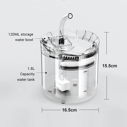 FUENTE DE AGUA PARA GATO TRANSPARENTE