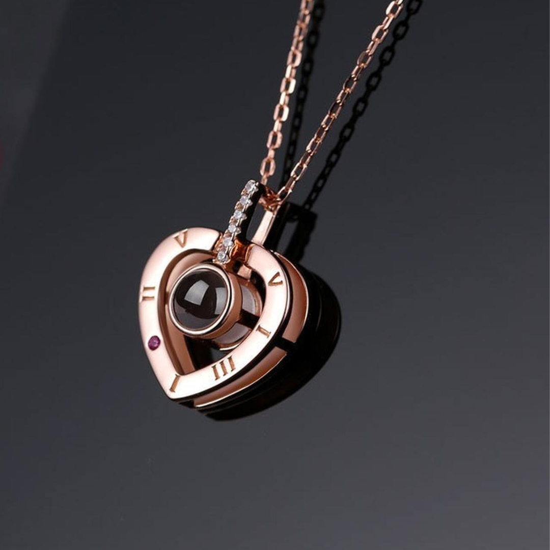 Collar Corazon Te amo + Cajita de REGALO