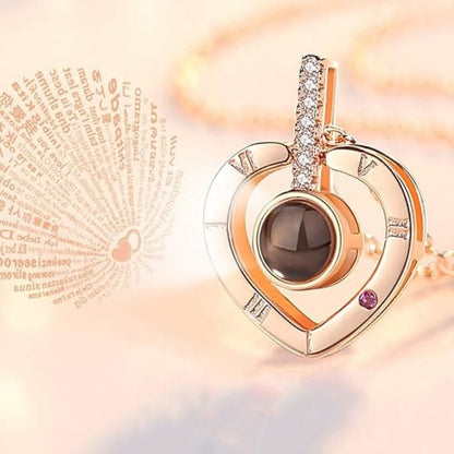 Collar Corazon Te amo + Cajita de REGALO