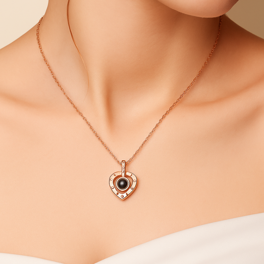 Collar Corazon Te amo + Cajita de REGALO