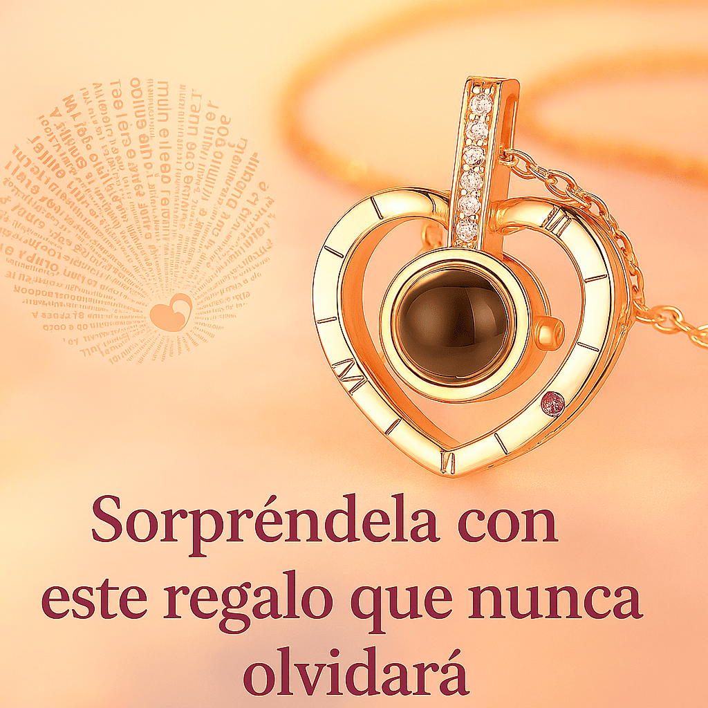 Collar Corazon Te amo + Cajita de REGALO