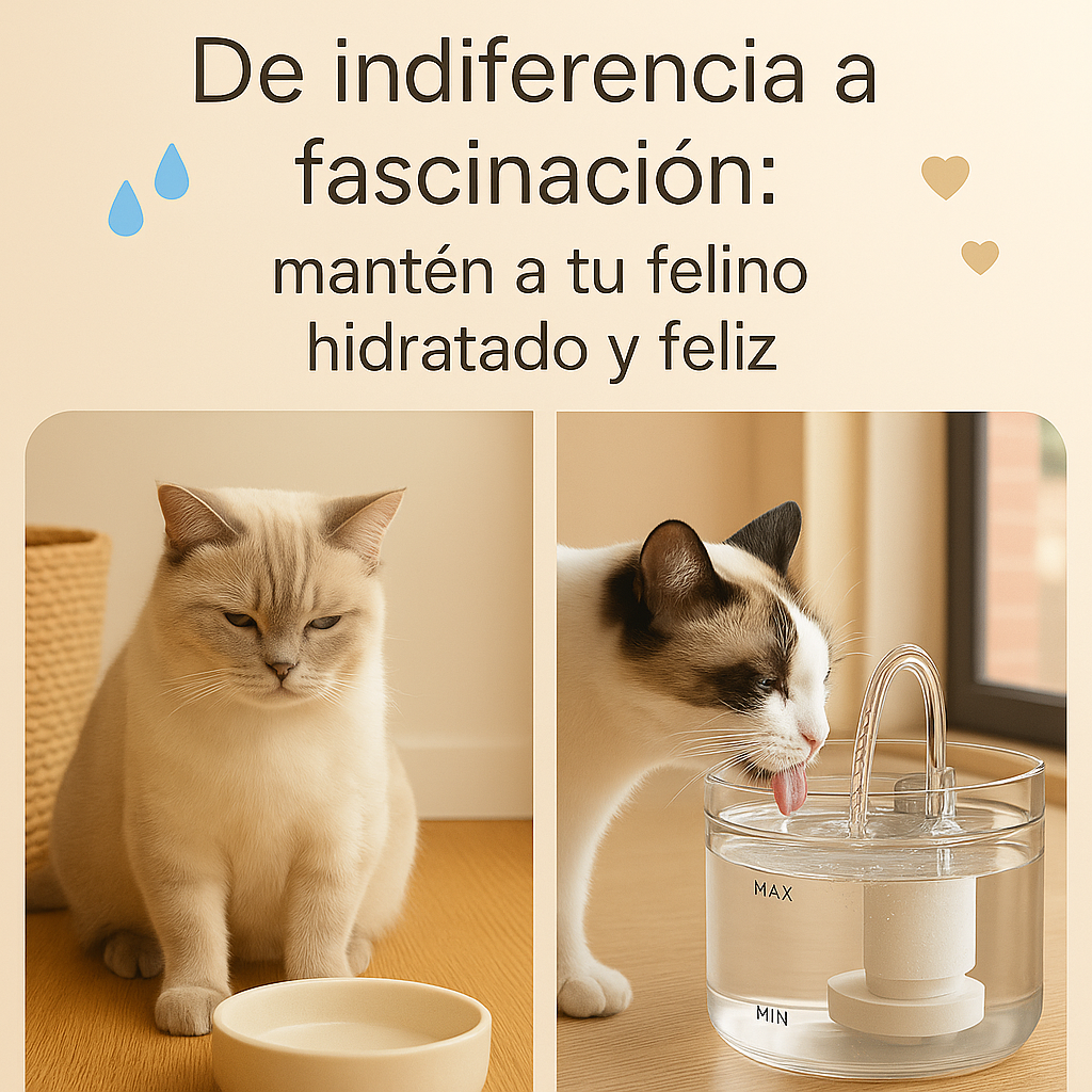 FUENTE DE AGUA PARA GATO TRANSPARENTE